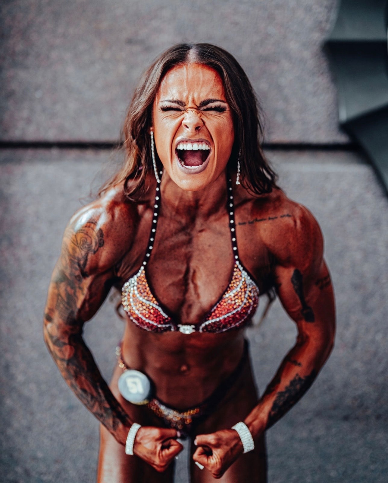 Kalee celebrating a competition moment